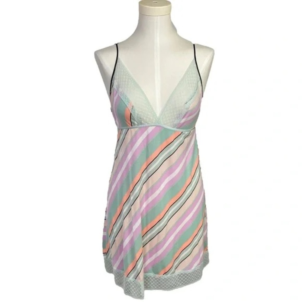 Victoria's Secret Pastel Striped Chemise